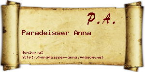 Paradeisser Anna névjegykártya