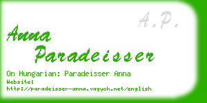 anna paradeisser business card